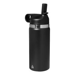 Bouteille isotherme personnalisée double paroi acier inoxydable recyclé avec paille 500 ml