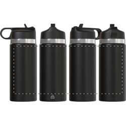 Bouteille isotherme personnalisée double paroi acier inoxydable recyclé avec paille 500 ml