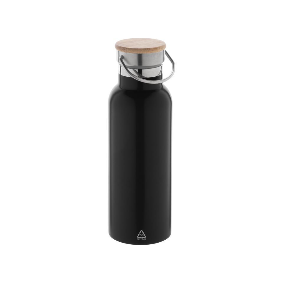 Bouteille isotherme personnalisée double paroi en acier inoxydable recyclé 500 ml