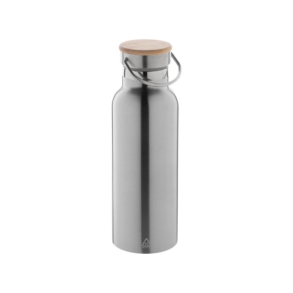 Bouteille isotherme personnalisée double paroi en acier inoxydable recyclé 500 ml