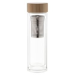 Thermos personnalisé isotherme double paroi en verre avec infuseur Thermos personnalisé isotherme double paroi en verre avec infuseur
