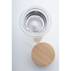 Thermos personnalisé isotherme double paroi en verre avec infuseur Thermos personnalisé isotherme double paroi en verre avec infuseur