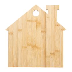 Planche à découper personnalisée en bambou forme maison