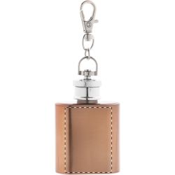 Porte-clés personnalisé mini flasque acier inoxydable recyclé finition brillante 30 ml Porte-clés personnalisé mini flasque acier inoxydable recyclé finition brillante 30 ml