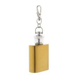 Porte-clés personnalisé mini flasque acier inoxydable recyclé finition brillante 30 ml Porte-clés personnalisé mini flasque acier inoxydable recyclé finition brillante 30 ml