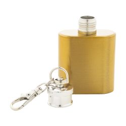 Porte-clés personnalisé mini flasque acier inoxydable recyclé finition brillante 30 ml Porte-clés personnalisé mini flasque acier inoxydable recyclé finition brillante 30 ml