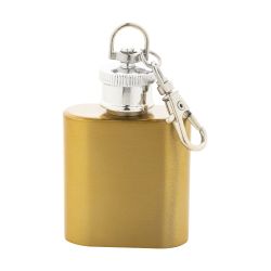 Porte-clés personnalisé mini flasque acier inoxydable recyclé finition brillante 30 ml Porte-clés personnalisé mini flasque acier inoxydable recyclé finition brillante 30 ml
