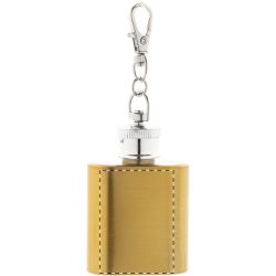 Porte-clés personnalisé mini flasque acier inoxydable recyclé finition brillante 30 ml Porte-clés personnalisé mini flasque acier inoxydable recyclé finition brillante 30 ml