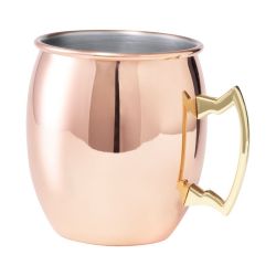 Mug à cocktail personnalisable Mosco Mule en acier inoxydable cuivré