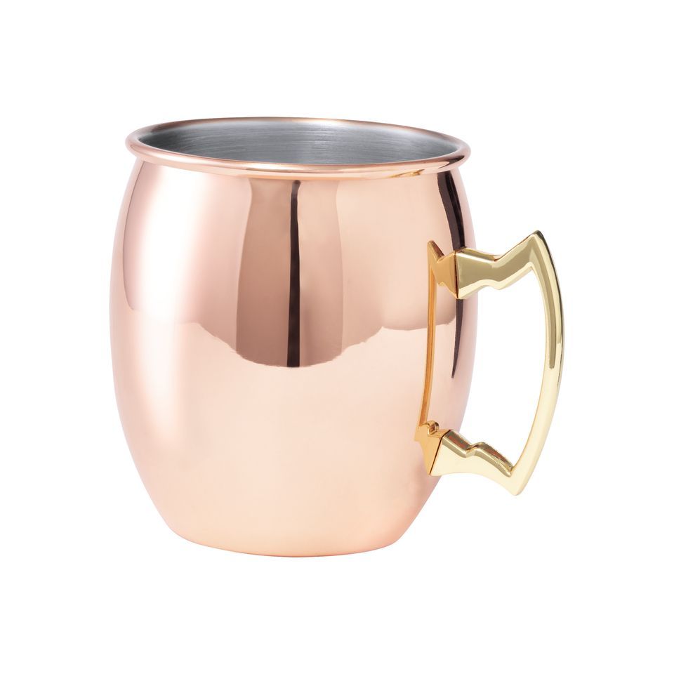 Mug à cocktail personnalisable Mosco Mule en acier inoxydable cuivré