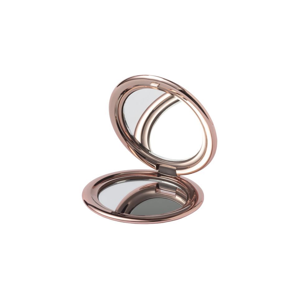Miroir double personnalisé de poche grossissant ABS finition métallique 