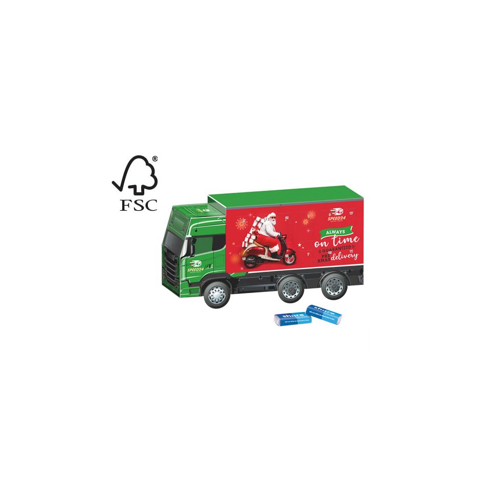 Calendrier de l’Avent personnalisé CAMION SHARE Truck 225x120x70 mm