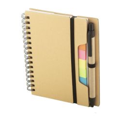 Carnet personnalisé spirale recyclé bloc-notes avec mémos autocollants