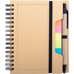 Carnet personnalisé spirale recyclé bloc-notes avec mémos autocollants Carnet personnalisé spirale recyclé bloc-notes avec mémos autocollants