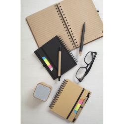 Carnet personnalisé spirale recyclé bloc-notes avec mémos autocollants Carnet personnalisé spirale recyclé bloc-notes avec mémos autocollants