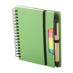 Carnet personnalisé spirale recyclé bloc-notes avec mémos autocollants