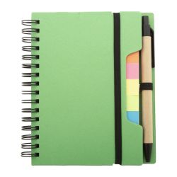 Carnet personnalisé spirale recyclé bloc-notes avec mémos autocollants
