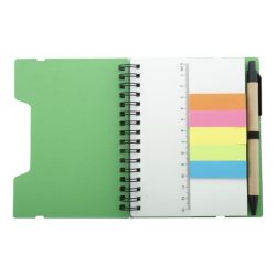 Carnet personnalisé spirale recyclé bloc-notes avec mémos autocollants