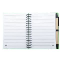 Carnet personnalisé spirale recyclé bloc-notes avec mémos autocollants