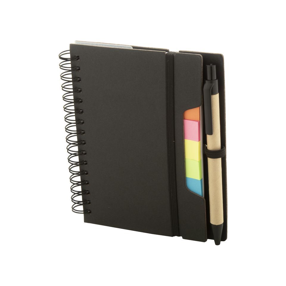 Carnet personnalisé spirale recyclé bloc-notes avec mémos autocollants