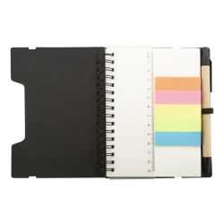 Carnet personnalisé spirale recyclé bloc-notes avec mémos autocollants Carnet personnalisé spirale recyclé bloc-notes avec mémos autocollants