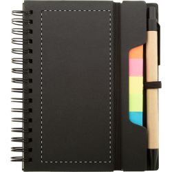 Carnet personnalisé spirale recyclé bloc-notes avec mémos autocollants Carnet personnalisé spirale recyclé bloc-notes avec mémos autocollants