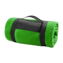 Couverture publicitaire polaire unie avec sangle velcro 