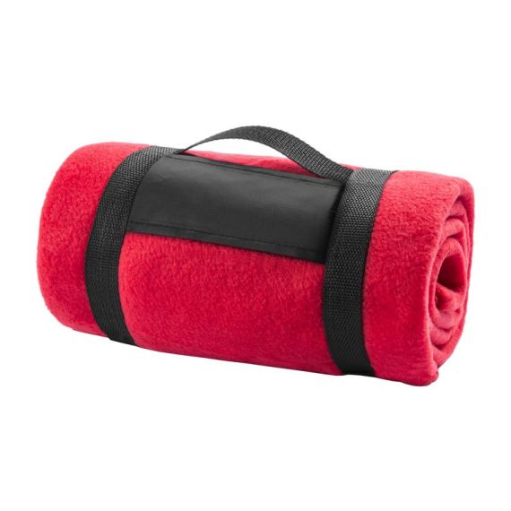Couverture publicitaire polaire unie avec sangle velcro Couverture publicitaire polaire unie avec sangle velcro