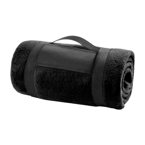 Couverture publicitaire polaire unie avec sangle velcro Couverture publicitaire polaire unie avec sangle velcro