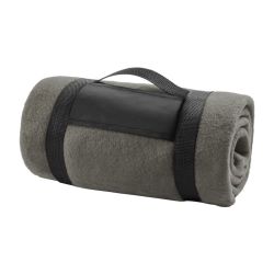 Couverture publicitaire polaire unie avec sangle velcro 