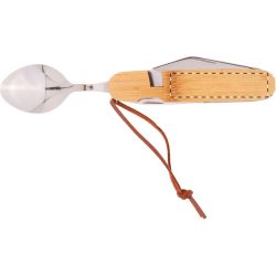 Couteau de poche multifonctions personnalisé manche en bambou avec couverts Couteau de poche multifonctions personnalisé manche en bambou avec couverts