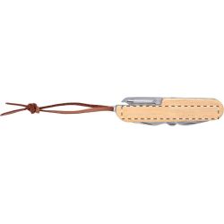 Couteau de poche multifonctions personnalisable manche en bambou