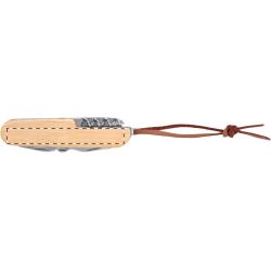 Couteau de poche multifonctions personnalisable manche en bambou