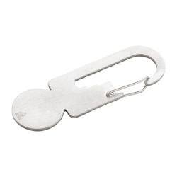 Outils multifonctions personnalisable en acier inoxydable recyclé avec mousqueton