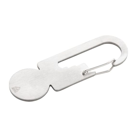 Outils multifonctions personnalisable en acier inoxydable recyclé avec mousqueton Outils multifonctions personnalisable en acier inoxydable recyclé avec mousqueton