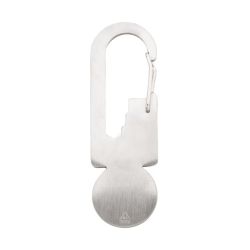 Outils multifonctions personnalisable en acier inoxydable recyclé avec mousqueton Outils multifonctions personnalisable en acier inoxydable recyclé avec mousqueton
