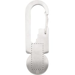 Outils multifonctions personnalisable en acier inoxydable recyclé avec mousqueton Outils multifonctions personnalisable en acier inoxydable recyclé avec mousqueton