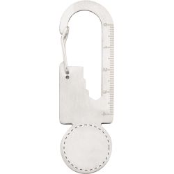 Outils multifonctions personnalisable en acier inoxydable recyclé avec mousqueton Outils multifonctions personnalisable en acier inoxydable recyclé avec mousqueton