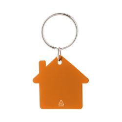 Porte-clés personnalisé en forme de maison en aluminium recyclé