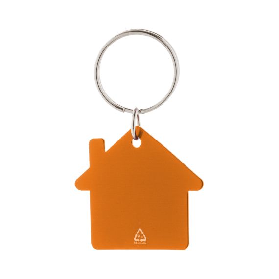 Porte-clés personnalisé en forme de maison en aluminium recyclé Porte-clés personnalisé en forme de maison en aluminium recyclé