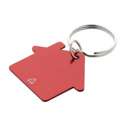Porte-clés personnalisé en forme de maison en aluminium recyclé Porte-clés personnalisé en forme de maison en aluminium recyclé