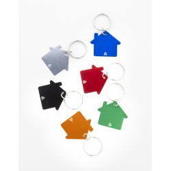 Porte-clés personnalisé en forme de maison en aluminium recyclé Porte-clés personnalisé en forme de maison en aluminium recyclé