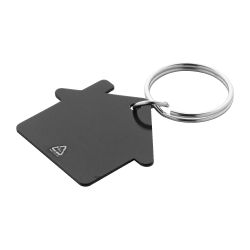Porte-clés personnalisé en forme de maison en aluminium recyclé Porte-clés personnalisé en forme de maison en aluminium recyclé