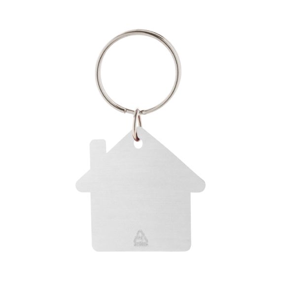 Porte-clés personnalisé en forme de maison en aluminium recyclé Porte-clés personnalisé en forme de maison en aluminium recyclé