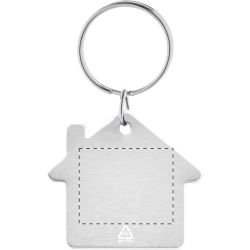 Porte-clés personnalisé en forme de maison en aluminium recyclé Porte-clés personnalisé en forme de maison en aluminium recyclé
