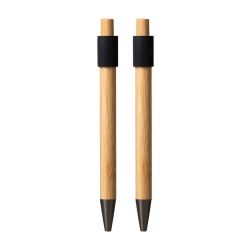 Stylo personnalisable spinner en banbou et aluminium recyclé