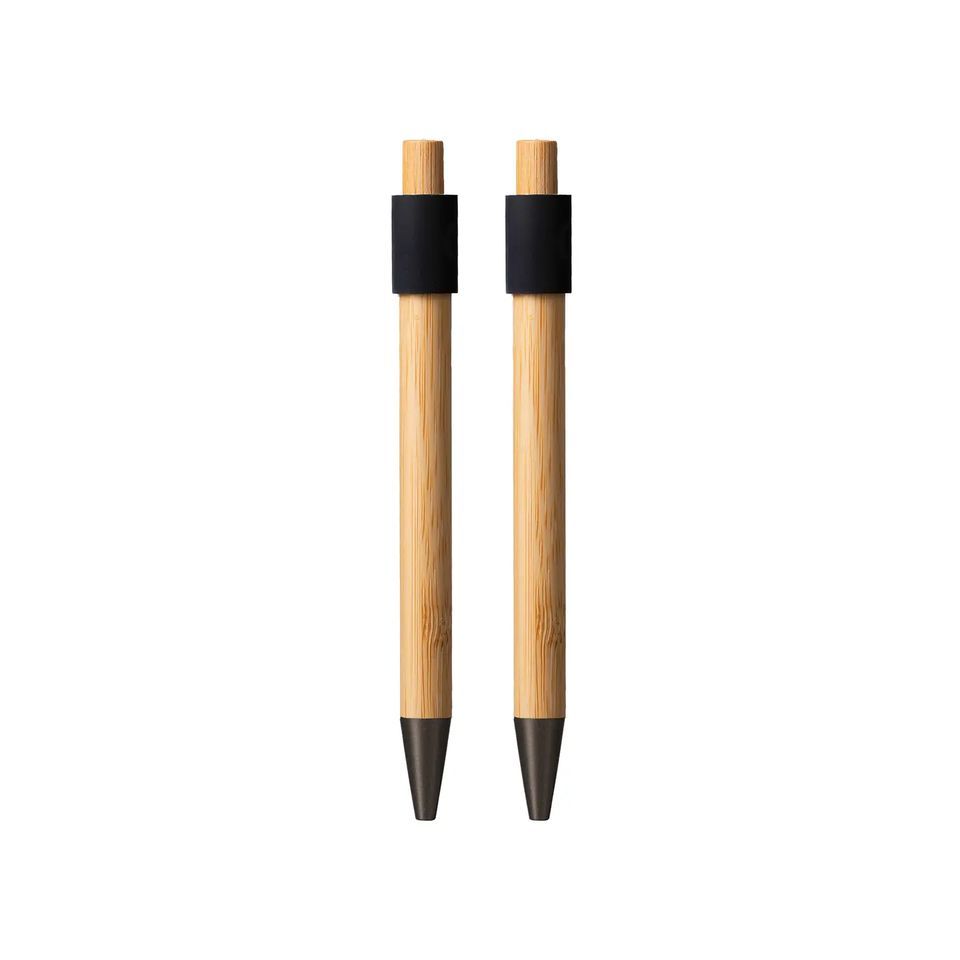 Stylo personnalisable spinner en banbou et aluminium recyclé