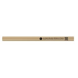 Crayon charpentier personnalisé Eco 17.6 cm vernis pantone fabriqué en France