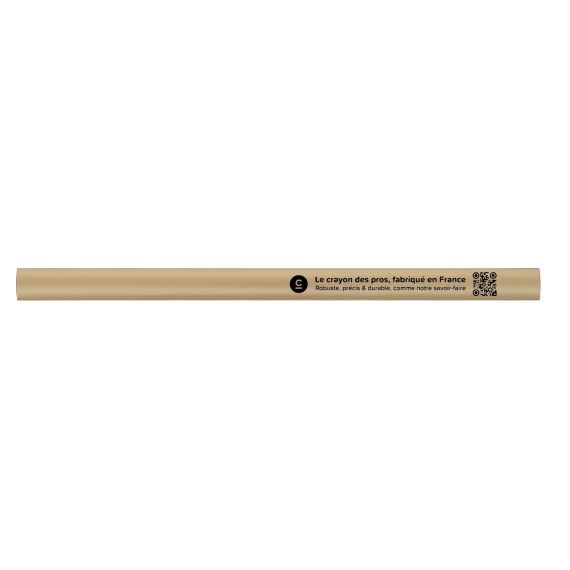 Crayon charpentier personnalisé Eco 17.6 cm vernis pantone fabriqué en France Crayon charpentier personnalisé Eco 17.6 cm vernis pantone fabriqué en France