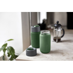 Tasse de voyage publicitaire en verre 340ML Black+Blum